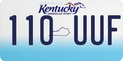 KY license plate 110UUF
