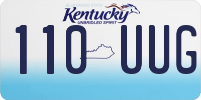 KY license plate 110UUG
