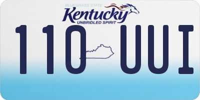 KY license plate 110UUI
