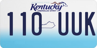 KY license plate 110UUK