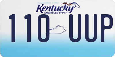 KY license plate 110UUP