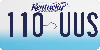 KY license plate 110UUS