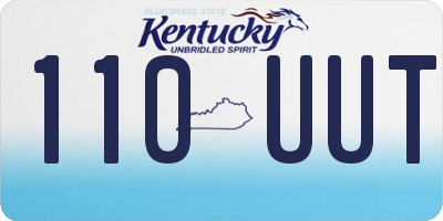KY license plate 110UUT