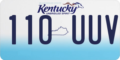 KY license plate 110UUV