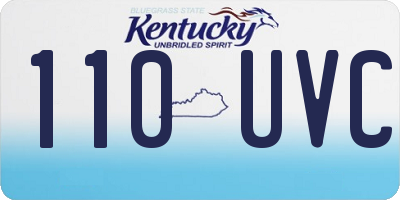 KY license plate 110UVC