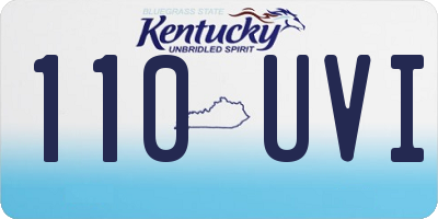 KY license plate 110UVI