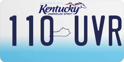 KY license plate 110UVR