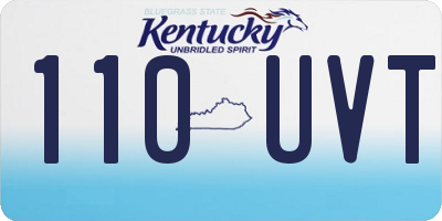 KY license plate 110UVT