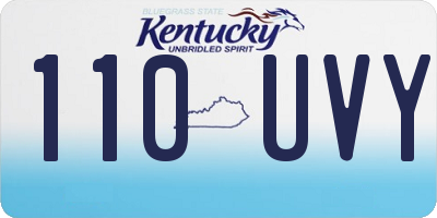 KY license plate 110UVY