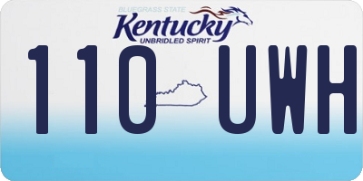 KY license plate 110UWH