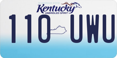 KY license plate 110UWU