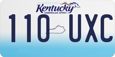 KY license plate 110UXC