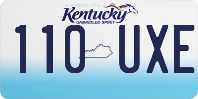 KY license plate 110UXE
