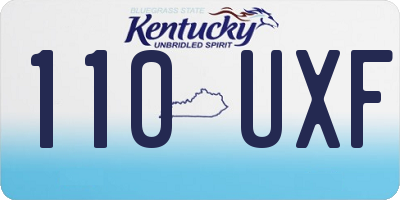 KY license plate 110UXF