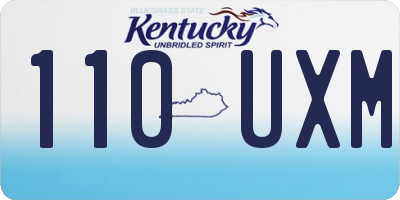 KY license plate 110UXM