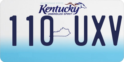 KY license plate 110UXV