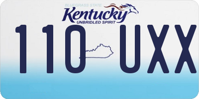 KY license plate 110UXX