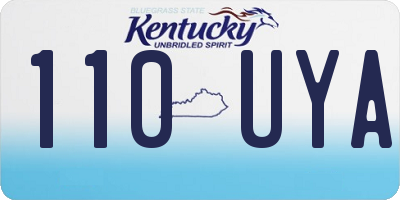 KY license plate 110UYA