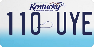 KY license plate 110UYE