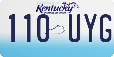 KY license plate 110UYG