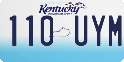 KY license plate 110UYM