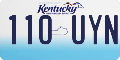 KY license plate 110UYN