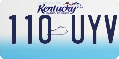 KY license plate 110UYV