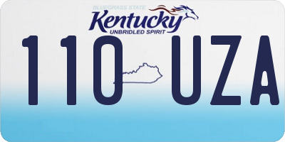 KY license plate 110UZA