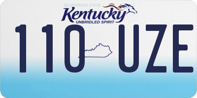 KY license plate 110UZE