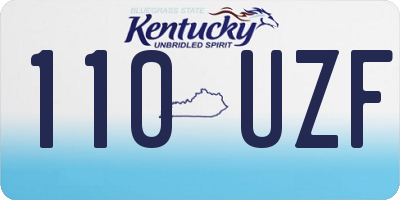 KY license plate 110UZF