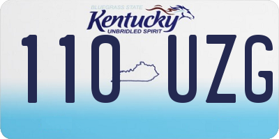 KY license plate 110UZG