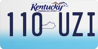 KY license plate 110UZI