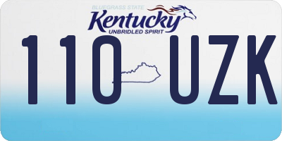 KY license plate 110UZK