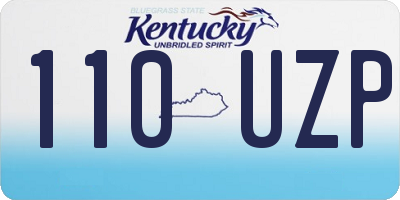 KY license plate 110UZP