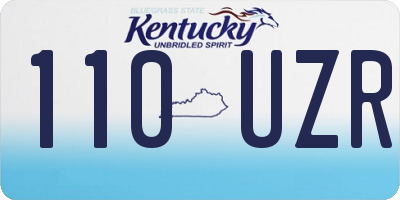 KY license plate 110UZR
