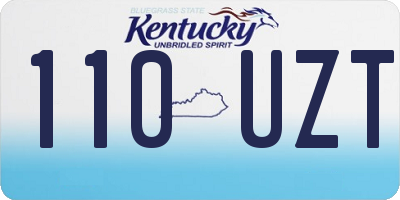 KY license plate 110UZT