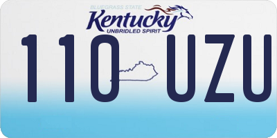 KY license plate 110UZU