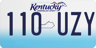 KY license plate 110UZY