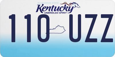 KY license plate 110UZZ