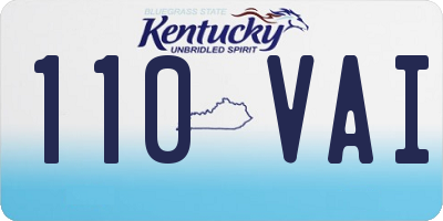 KY license plate 110VAI