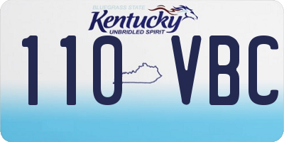 KY license plate 110VBC