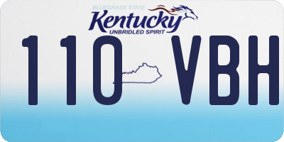 KY license plate 110VBH