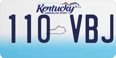 KY license plate 110VBJ