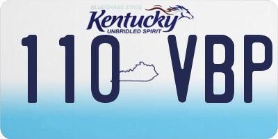KY license plate 110VBP