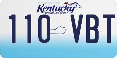 KY license plate 110VBT