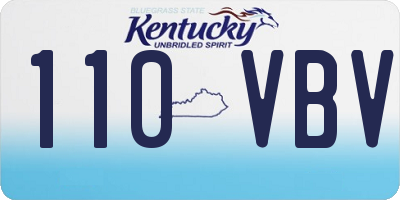 KY license plate 110VBV