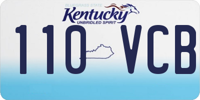 KY license plate 110VCB