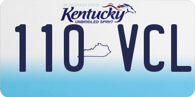 KY license plate 110VCL