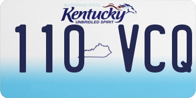 KY license plate 110VCQ