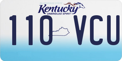 KY license plate 110VCU